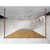 Mexen Kioto freestanding shower wall 130 x 200 cm, bronze 8 mm, brushed copper - 800-130-002-65-32