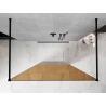 Mexen Kioto freestanding shower wall 130 x 200 cm, bronze 8 mm, black - 800-130-002-70-32
