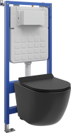 Mexen Lena WC concealed frame set Tex Slim with WC bowl and soft-closing seat, black matte - 610030220185
