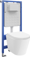 Mexen Rico WC concealed set Tex Slim frame with Tornado WC bowl and soft-close seat, white - 610030720200T