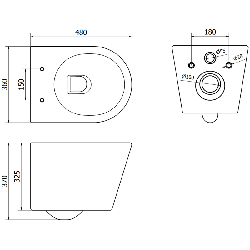 Mexen Rico WC Concealed Set Tex Slim with Bowl and Soft-Close Seat, White - 610030720500