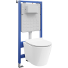 Mexen Rico concealed WC set Tex Slim frame with Tornado toilet bowl and soft-close toilet seat, white - 610030724000T