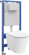 Mexen Rico concealed WC unit pneumatic frame Tex Air Slim with WC Tornado bowl and soft-close seat, white - 610030724000TA