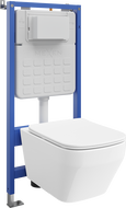 Mexen Riva concealed WC set Tex Slim frame with Tornado WC bowl and soft-close seat, white - 610030630200T