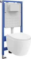 Mexen Carmen WC concealed set Tex Slim frame with WC bowl and soft-close seat, white - 610030880200