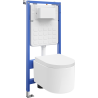 Mexen Sofia WC Concealed Set Tex Slim Frame with Toilet Bowl and Soft-Close Seat, White - 610030540200