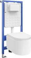 Mexen Sofia WC Concealed Set Pneumatic Frame Tex Air Slim with Tornado WC Bowl and Soft-Close Seat, White - 610030540200TA