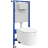 Mexen Sofia concealed WC set Tex Slim frame with WC Tornado bowl and soft-close seat, white - 610030540300T
