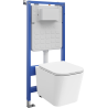 Mexen Teo WC concealed set Tex Air Slim pneumatic frame with WC bowl and soft-closing seat, white - 610030850600A