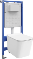 Mexen Teo concealed WC set pneumatic frame Tex Air Slim with WC bowl and soft-close seat, white - 610030850700A