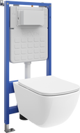 Mexen Timo concealed WC frame set Tex Slim with Tornado toilet bowl and soft-close seat, white - 610030650200T