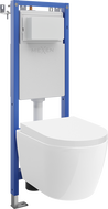 Mexen Carmen WC Concealed Set Narrow Frame, Corner Tex W with Tornado Toilet Bowl and Soft-Close Seat, White - 610530880200T