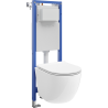 Mexen Lena concealed WC set narrow corner frame Tex W with Tornado WC bowl and soft-closing seat, white - 610530220500T