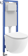 Mexen Lena concealed WC set narrow corner frame Tex W with Tornado WC bowl and soft-closing seat, white - 610530220500T