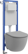 Mexen Lena WC Concealed Set Narrow, Corner Tex W with WC Bowl and Soft-Close Seat, Light Gray Matte - 610530224061