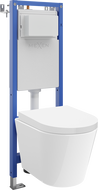Mexen Rico concealed WC set with narrow, corner Tex W frame with Tornado toilet bowl and soft-close seat, white - 610530720200T
