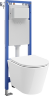 Mexen Rico concealed WC narrow corner frame set Tex W with Tornado toilet bowl and soft-closing seat, white - 610530720300T