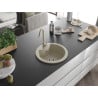 Mexen Diego single-bowl granite kitchen sink with Telma tap, beige - 6512-69-670200-69