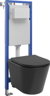 Mexen Rico WC Concealed Set Narrow Frame, Corner Tex W with WC Bowl and Soft-Close Seat, Matte Black - 610530721085