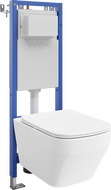 Mexen Riva under-wall WC set Tex W narrow, corner frame with Tornado WC bowl and soft-close seat, white - 610530630200T