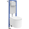 Mexen Sofia WC concealed set narrow frame, corner Tex W with toilet bowl and soft-close seat, white - 610530540200