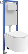 Mexen Sofia concealed WC set, narrow corner frame Tex W with Tornado WC bowl and soft-closing seat, white - 610530540300T