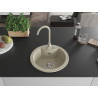 Mexen Diego 1-bowl granite sink with Telma kitchen faucet, beige - 6512-69-670200-69