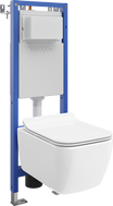 Mexen Stella WC Concealed Set Narrow Frame, Corner Tex W with WC Bowl and Soft-Close Seat, White - 610530680800