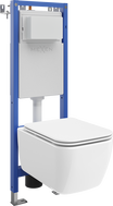 Mexen Stella concealed WC frame set, narrow corner Tex W with WC bowl and soft-close seat, white - 610530680900