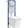Mexen Teo WC Concealed Set Narrow Frame, Corner Tex W with Tornado WC Bowl and Soft-Close Seat, White - 610530850600T