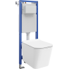 Mexen Teo WC concealed set narrow frame, corner Tex W with WC bowl and soft-close seat, white - 610530850700