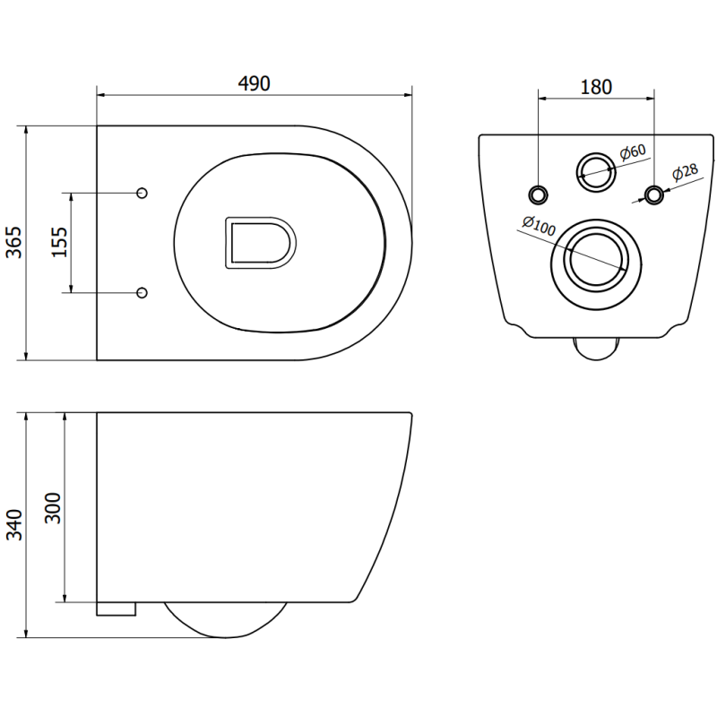 Mexen Carmen WC Concealed Cistern Frame Set Tex E with Tornado WC Bowl and Soft-Close Seat, White - 610930880500T