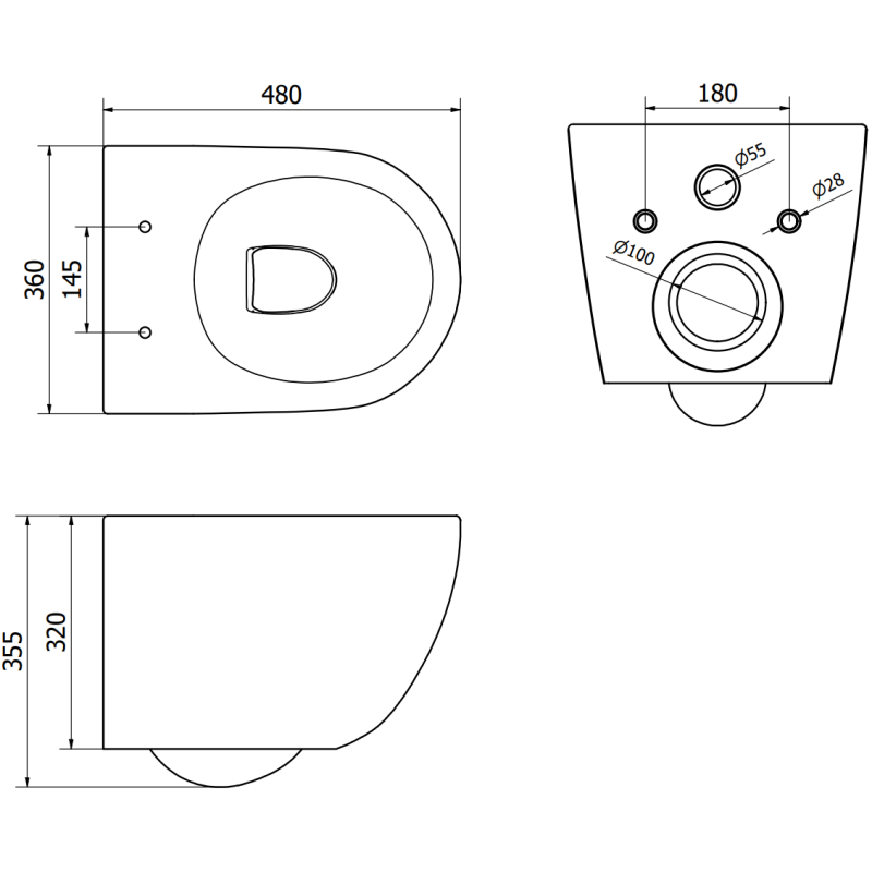 Mexen Lena wall-mounted WC set with Tex Air E pneumatic frame, WC bowl, and soft-close seat, light gray matte - 610930224061A
