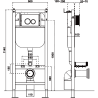 Mexen Lena WC Concealed Set Tex Air E Pneumatic Frame with Toilet Bowl and Soft-Close Seat, Dark Gray Matte - 610930224071A