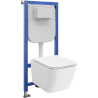 Mexen Madox WC Wall-Mounted Frame Set Tex Air E with Toilet Bowl and Soft-Close Seat, White - 610930154000A