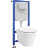 Mexen Rico concealed WC frame set Tex Air E with Tornado WC bowl and soft-close seat, white - 610930724000TA