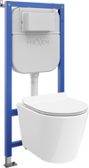 Mexen Rico concealed WC frame set Tex Air E with Tornado WC bowl and soft-close seat, white - 610930724000TA