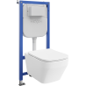 Mexen Riva WC Concealed Set Tex E with Tornado WC Bowl and Soft-Close Seat, White - 610930630200T