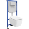 Mexen Stella WC Concealed Set Tex E with WC Bowl and Soft-Close Seat, White - 610930680800