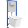 Mexen Teo WC Concealed Set Tex E Frame with Tornado Toilet Bowl and Soft-Close Seat, White - 610930850700T