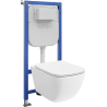 Mexen Timo WC Concealed Set Tex E Frame with Tornado Bowl and Soft-Close Seat, White - 610930650200T