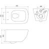Mexen Timo WC Concealed Set Tex E Frame with Tornado Bowl and Soft-Close Seat, White - 610930650200T