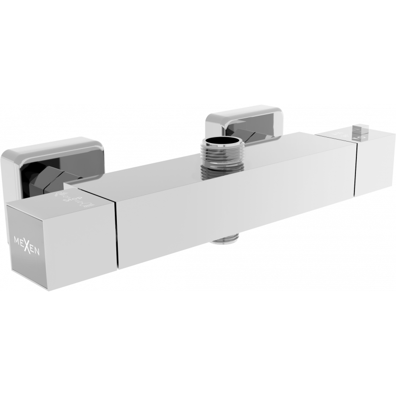 Mexen Cube thermostatic shower mixer tap, Chrome - 77250-00