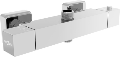Mexen Cube Thermostatic Shower Mixer, Chrome - 77250-00