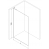 Mexen Kioto L Walk-in Shower Wall 70 x 200 cm, Black Ombre 8 mm, Brushed Gun Gray - 800-070-103-66-76