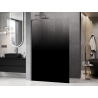 Mexen Kioto L Walk-in Shower Wall 80 x 200 cm, Black Ombre 8 mm, Brushed Gun Gray - 800-080-103-66-76