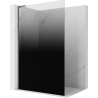 Mexen Kioto L Walk-in Shower Wall 80 x 200 cm, Black Ombre 8 mm, Brushed Gun Gray - 800-080-103-66-76
