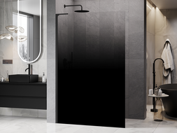 Mexen Kioto L Walk-in Shower Screen 80 x 200 cm, Black Ombre 8 mm, Black - 800-080-103-70-76