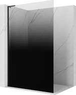 Mexen Kioto L Walk-in Shower Wall 100 x 200 cm, Black Ombre 8 mm, Black - 800-100-103-70-76
