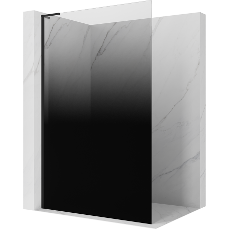 Mexen Kioto L Walk-in Shower Wall 120 x 200 cm, Black Ombre 8 mm, Black - 800-120-103-70-76